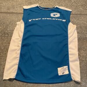 Vintage FUBU Athletics The Collection 05 Basketball Jersey Shirt XL 90s Y2K Blue